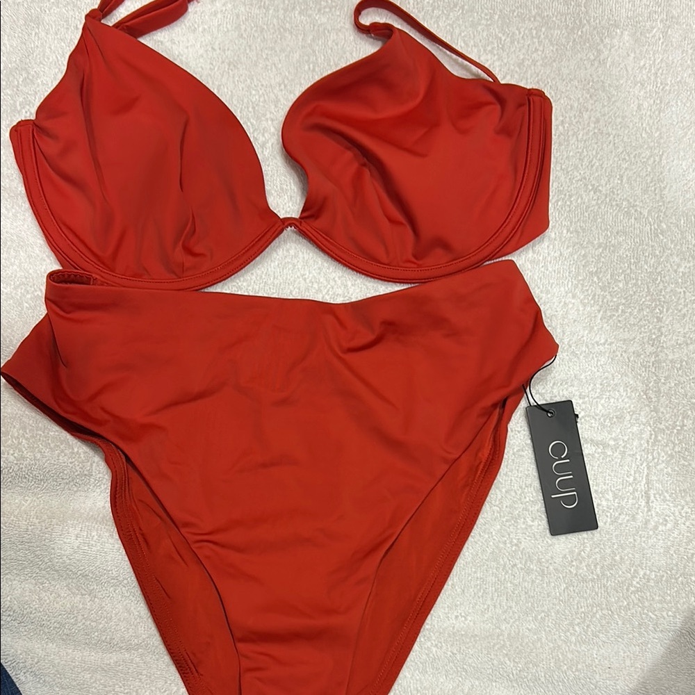 CUUP Vibrant Red Swimwear Set